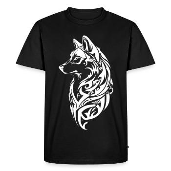 Tatouage tribal loup nordique - T-shirt Premium bio Homme - noir - Devant - Nico (187cm)