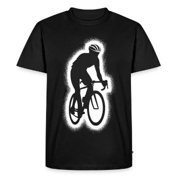 Vélo de route Vélo de route - T-shirt Premium bio Homme - noir - Devant - Nico (187cm)
