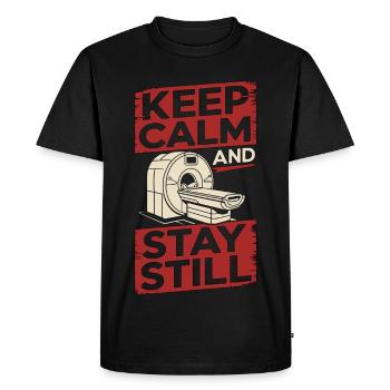 Technicien IRM : Reste calme et reste immobile Radiologue - T-shirt Premium bio Homme - noir - Devant - Nico (187cm)