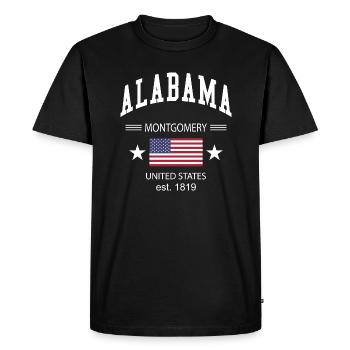 Alabama - T-shirt Premium bio Homme - noir - Devant - Nico (187cm)