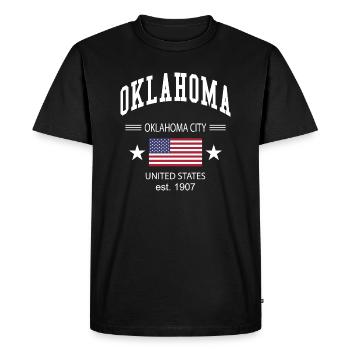 Oklahoma - T-shirt Premium bio Homme - noir - Devant - Nico (187cm)