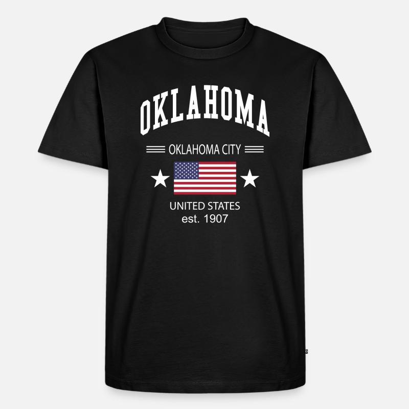 Oklahoma - Männer Premium Bio T-Shirt - Schwarz