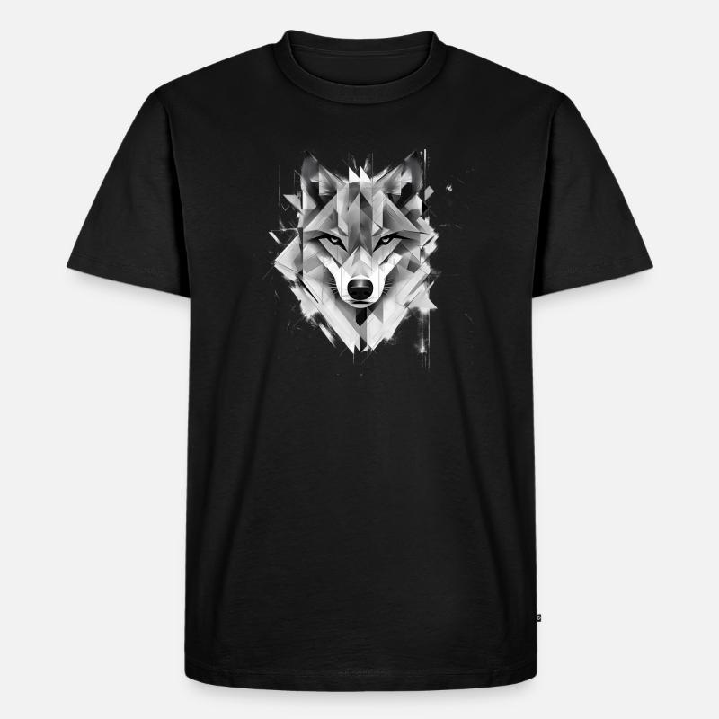 Loup solitaire - T-shirt Premium bio Homme - noir