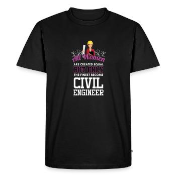Seul le meilleur devient ingénieur civil - T-shirt Premium bio Homme - noir - Devant - Nico (187cm)