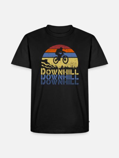 Downhill MTB Mountainbiker Geschenk - Männer Premium Bio T-Shirt - Schwarz