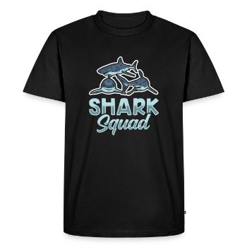 Shark Squad - Men's Premium Organic T-Shirt - black - Front - Nico (187cm)