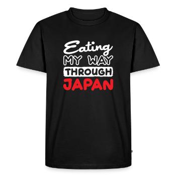 Manger mon chemin à travers le Japon - T-shirt Premium bio Homme - noir - Devant - Nico (187cm)