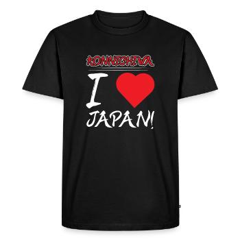 Konnichiwa J’aime le Japon - T-shirt Premium bio Homme - noir - Devant - Nico (187cm)
