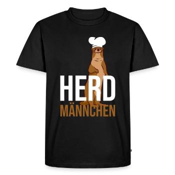Herdmännchen Koch Kochschürze Hobbykoch Küche - Männer Premium Bio T-Shirt - Schwarz - Vorne - Nico (187cm)