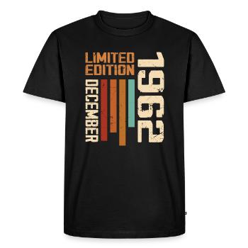 December 1962 - 1962 December - Men's Premium Organic T-Shirt - black - Front - Nico (187cm)