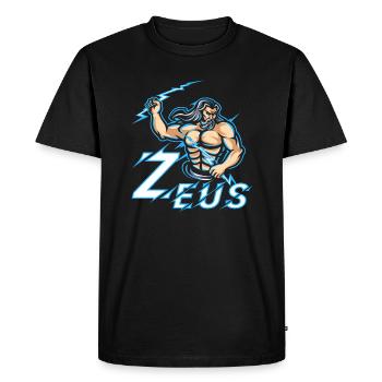 Zeus Mythologie grecque Graphique - T-shirt Premium bio Homme - noir - Devant - Nico (187cm)