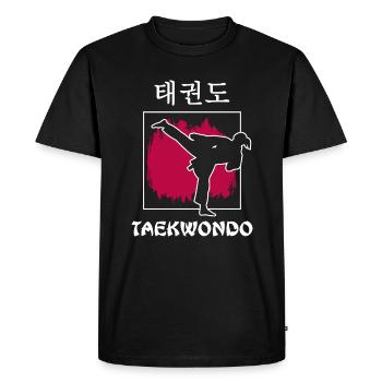 Taekwondo Poomsae Taekwondo-girl freestyle - T-shirt Premium bio Homme - noir - Devant - Nico (187cm)