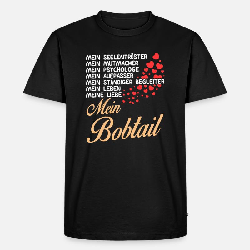 Bobtail - Mein - Männer Premium Bio T-Shirt - Schwarz
