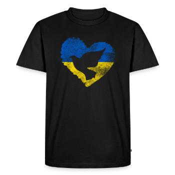 Ukraine - Men's Premium Organic T-Shirt - black - Front - Nico (187cm)