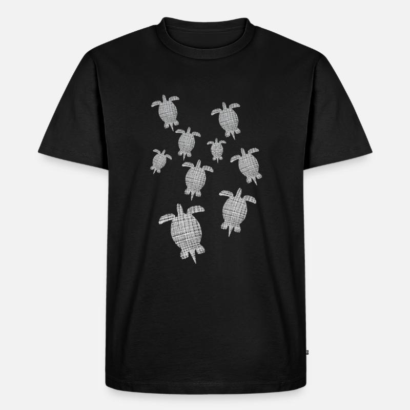 Schildkröten Turtles - Männer Premium Bio T-Shirt - Schwarz