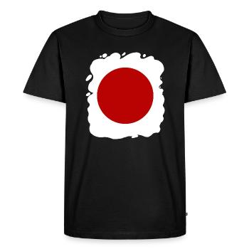 Drapeau du Japon Look Usé Nihon Drapeau Japonais - T-shirt Premium bio Homme - noir - Devant - Nico (187cm)