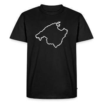 Mallorca - Contour of the island (white) - Men's Premium Organic T-Shirt - black - Front - Nico (187cm)