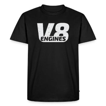 Engine eight cylinder gift idea V8 Engines Tuning - Men's Premium Organic T-Shirt - black - Front - Nico (187cm)