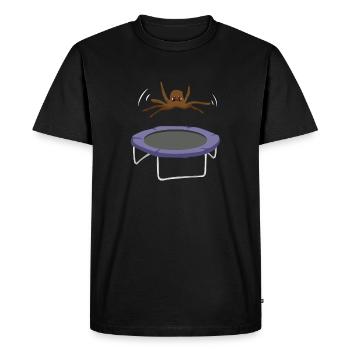 Idée de cadeau drôle d'araignée sauteuse de trampoline - T-shirt Premium bio Homme - noir - Devant - Nico (187cm)