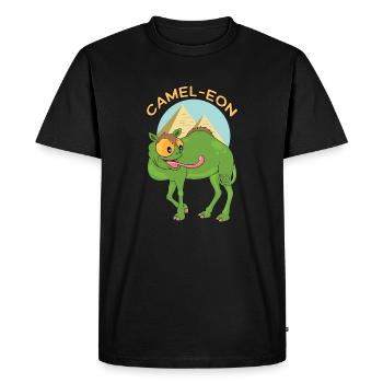 Idée cadeau blague camel camel camelon - T-shirt Premium bio Homme - noir - Devant - Nico (187cm)