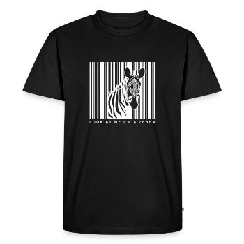 Zebra Africa Savanna Safari Gift Idea Wilderness - Men's Premium Organic T-Shirt - black - Front - Nico (187cm)