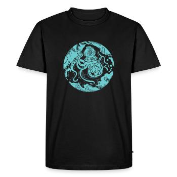 Diver Octopus Octopus Deep Sea - Men's Premium Organic T-Shirt - black - Front - Nico (187cm)