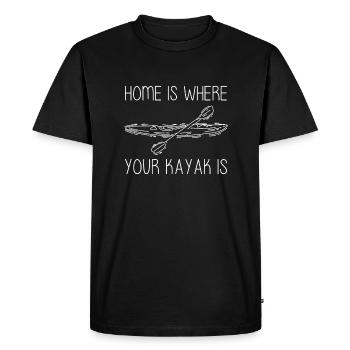 La maison est là où votre kayak est un cadeau de chemise - T-shirt Premium bio Homme - noir - Devant - Nico (187cm)