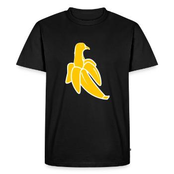 Pigeon Banana Shirt Cadeau - T-shirt Premium bio Homme - noir - Devant - Nico (187cm)