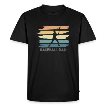 Vintage Retro Baseball Dad Shirt Gift - Men's Premium Organic T-Shirt - black - Front - Nico (187cm)