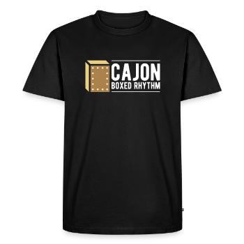 Cajon Boxed Rythm Shirt Cadeau - T-shirt Premium bio Homme - noir - Devant - Nico (187cm)