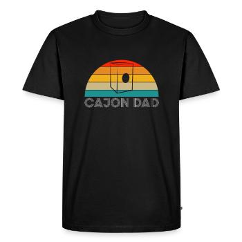 Cajon Dad Vintage Retro Shirt Cadeau - T-shirt Premium bio Homme - noir - Devant - Nico (187cm)
