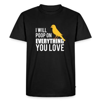 Je vais faire caca sur tout ce que vous aimez Canary - T-shirt Premium bio Homme - noir - Devant - Nico (187cm)