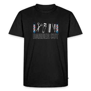 Barber Cut Gift Beard Chemise de coiffeur - T-shirt Premium bio Homme - noir - Devant - Nico (187cm)