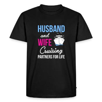 Mari & Femme Partenaires de Croisière Pour La Vie Chemise - T-shirt Premium bio Homme - noir - Devant - Nico (187cm)