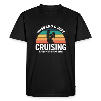 Mari & Femme Partenaires de Croisière Pour La Vie Chemise - T-shirt Premium bio Homme - noir - Devant - Nico (187cm)