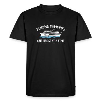 Faire des souvenirs une croisière à la fois - T-shirt Premium bio Homme - noir - Devant - Nico (187cm)