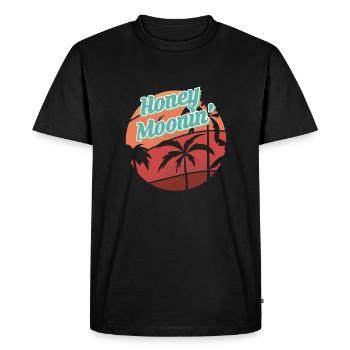 Lune de miel Lune de miel Chemise de vacances Cadeau - T-shirt Premium bio Homme - noir - Devant - Nico (187cm)