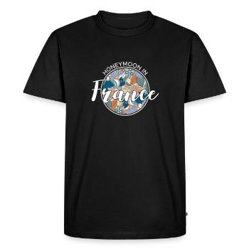 Lune de miel Chemise de vacances France - T-shirt Premium bio Homme - noir - Devant - Nico (187cm)