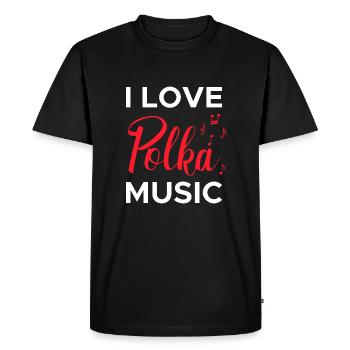 J’aime Polka Music Shirt Cadeau - T-shirt Premium bio Homme - noir - Devant - Nico (187cm)