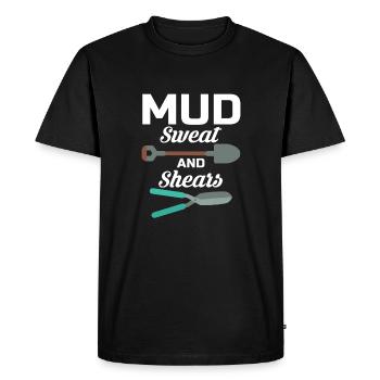 Mud Sweat And Shears Gardener Shirt Gift - Men's Premium Organic T-Shirt - black - Front - Nico (187cm)