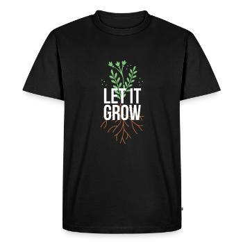 Let It Grow Shirt Gift Gardener - T-shirt Premium bio Homme - noir - Devant - Nico (187cm)