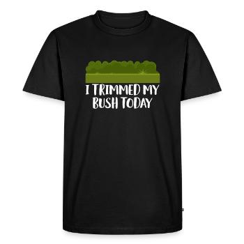 J’ai coupé mon buisson aujourd’hui Chemise Jardinier - T-shirt Premium bio Homme - noir - Devant - Nico (187cm)