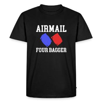 Airmail Four Excavator Cornhole Shirt Cadeau - T-shirt Premium bio Homme - noir - Devant - Nico (187cm)