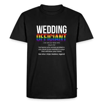 Célébrant de mariage LGBT Shirt Gift Definition - T-shirt Premium bio Homme - noir - Devant - Nico (187cm)
