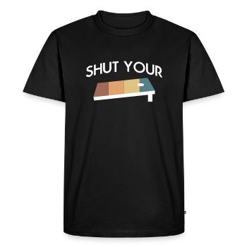 Vintage Retro Shut You Cornhole Shirt Cadeau - T-shirt Premium bio Homme - noir - Devant - Nico (187cm)
