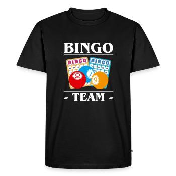 Bingo Team Shirt Cadeau - T-shirt Premium bio Homme - noir - Devant - Nico (187cm)