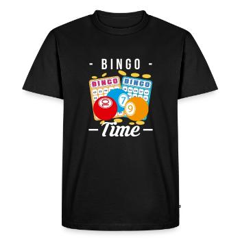 Bingo Time Shirt Cadeau - T-shirt Premium bio Homme - noir - Devant - Nico (187cm)
