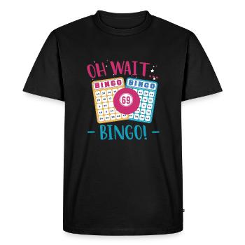 Oh Wait.. BINGO Shirt Gift - Men's Premium Organic T-Shirt - black - Front - Nico (187cm)
