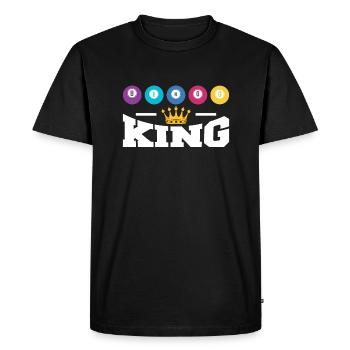 Bingo King Shirt Cadeau - T-shirt Premium bio Homme - noir - Devant - Nico (187cm)