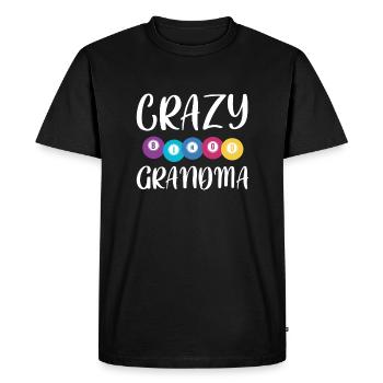Crazy Bingo Grandma Shirt Cadeau - T-shirt Premium bio Homme - noir - Devant - Nico (187cm)
